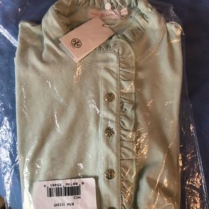 NWT Tory Burch Lidia Ruffle Polo XL